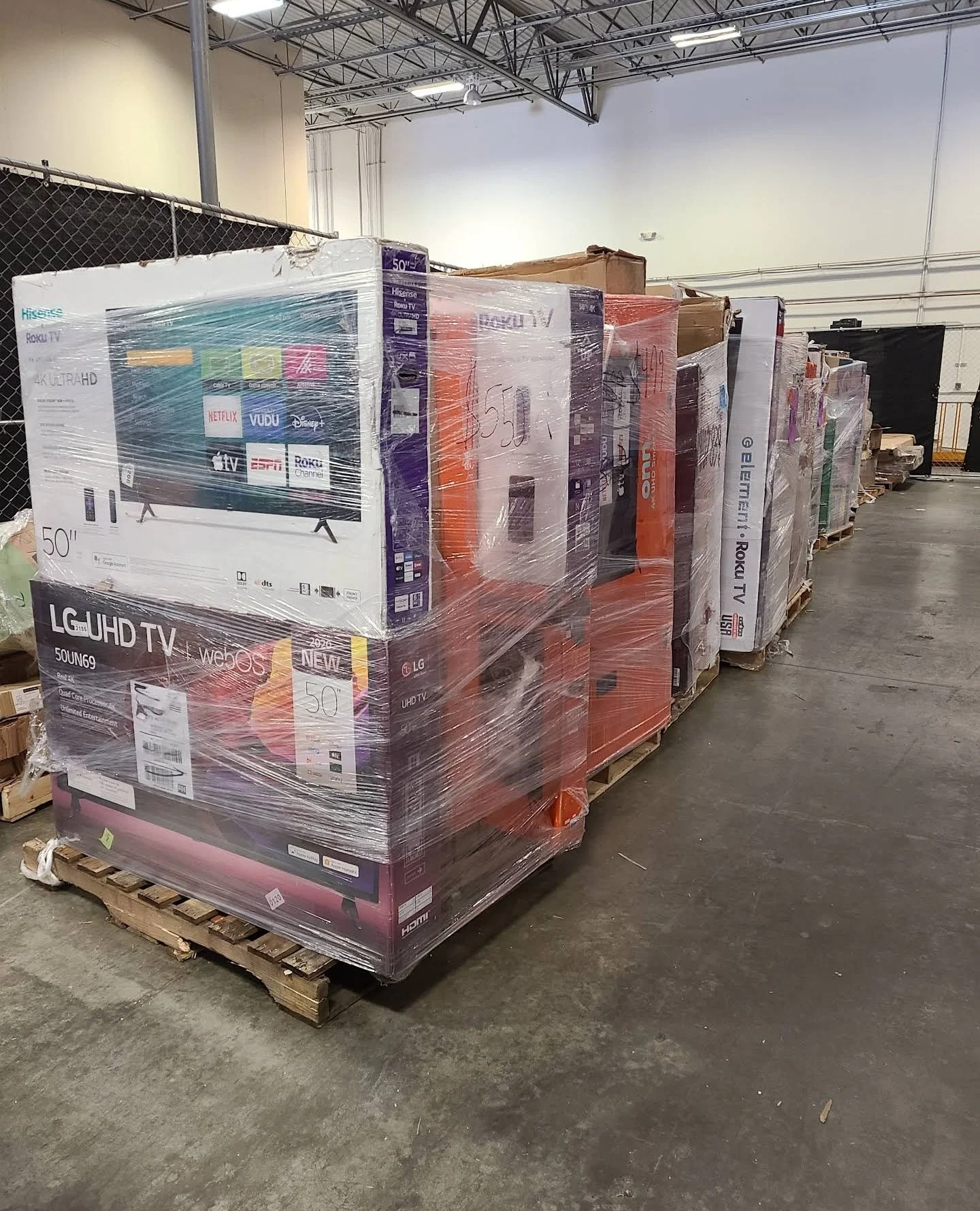 television liquidation pallets europe